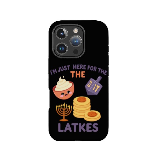 I'm Just Here for the Latkes Fun Hanukkah Vibes IPhone Cases