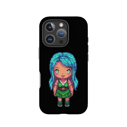 Mystic Emerald Sprite - Pixel Art Design IPhone Cases