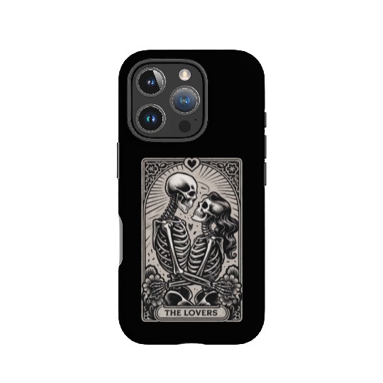 Vintage Gothic Skeleton Couple Tarot Card IPhone Cases