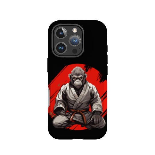 Karate Judo Monkey Chimpanzee Martial arts IPhone Cases