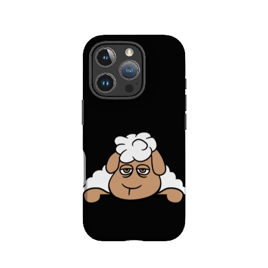 Sheep Tired Bored Behind Fence Wall Sign Looking IPhone Cases