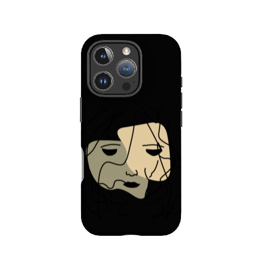 Minimalist Lonely Muted Face IPhone Cases