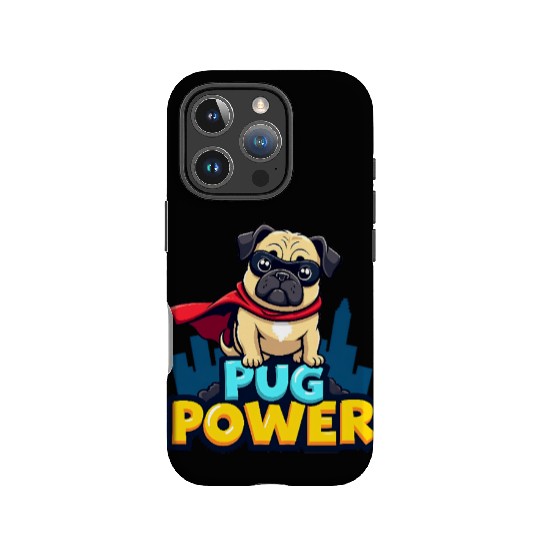 Pug Power Superhero IPhone Cases