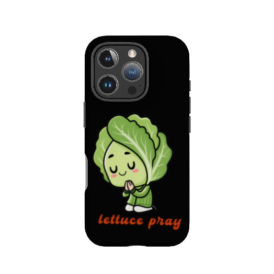 Lettuce pray not Let us pray IPhone Cases