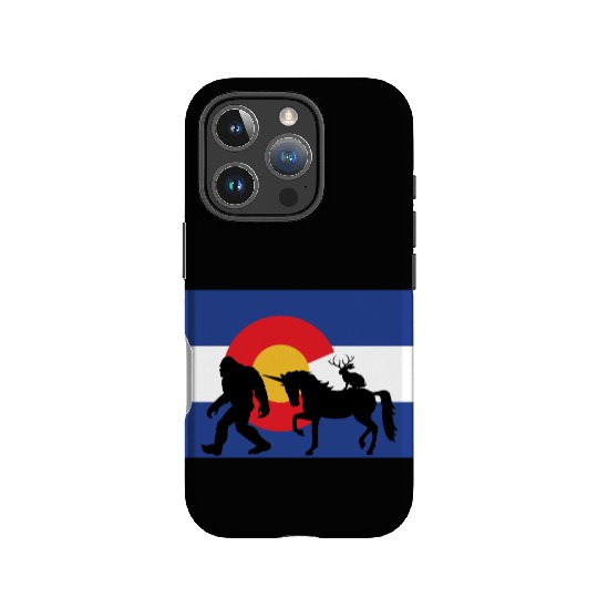 Mythical Creature and Jeep in Colorado Flag IPhone Cases