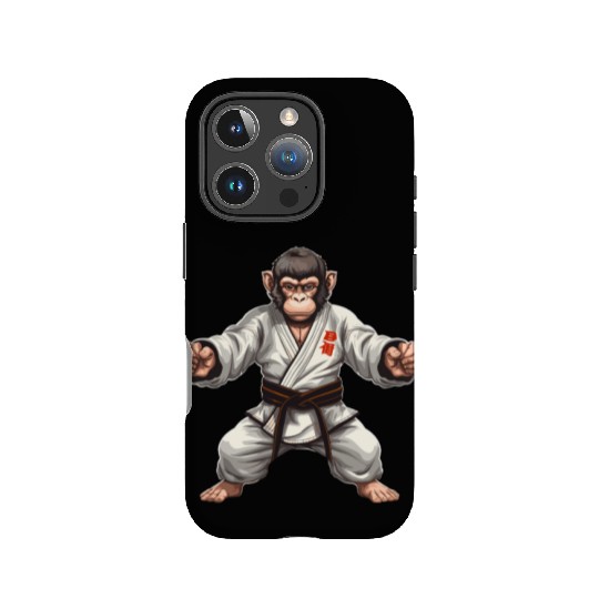 Karate Judo Monkey Chimpanzee Martial arts IPhone Cases