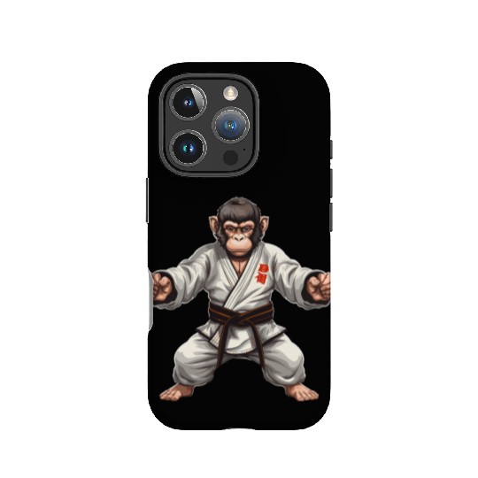 Karate Judo Monkey Chimpanzee Martial arts IPhone Cases