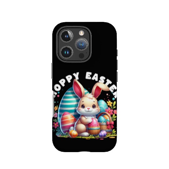 Hoppy Easter Kawaii Bunny Face Happy Easter IPhone Cases