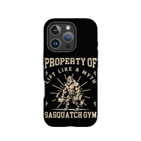 Lift Like a Myth Sasquatch Gym Art Print IPhone Cases