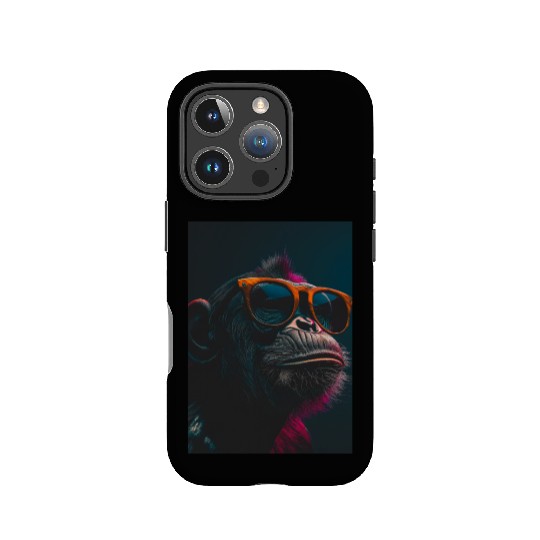 Cool monkey with glasses. Funny animal art IPhone Cases