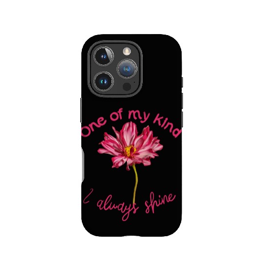 Positive quote pink Cosmos flower self-affirmation IPhone Cases