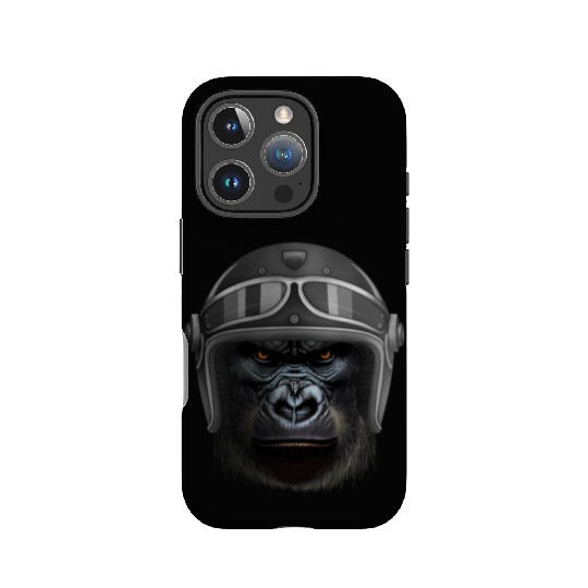 Biker Gorilla Motorcycle Silver Back Monkey IPhone Cases