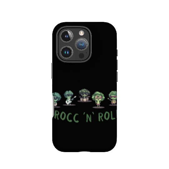 Rock And Roll Broccoli Fun Guitar Rock Band Humor IPhone Cases