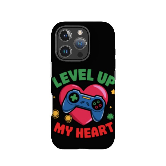 Level Up My Heart - Gaming Valentine's Design IPhone Cases