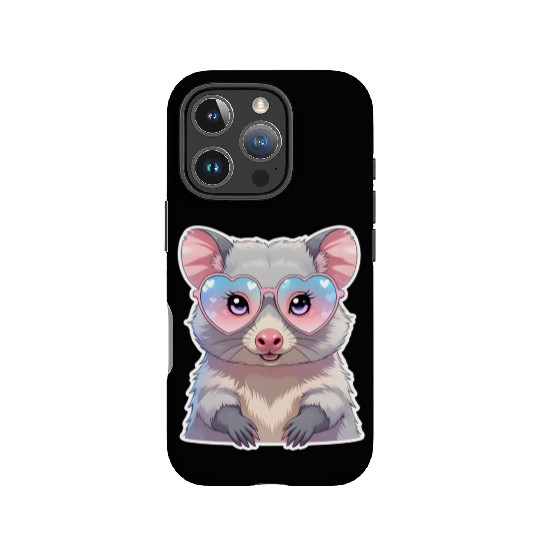 Opossum with glasses IPhone Cases