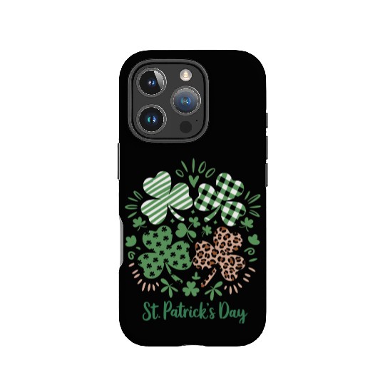 Plaid Leopard Print Shamrock St. Patrick's Day IPhone Cases