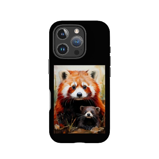 Red Panda & Otter – Cute Animal Friends Illustrati IPhone Cases