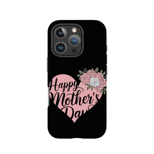 Elegant Mother's Day Typography Design with Heart IPhone Cases