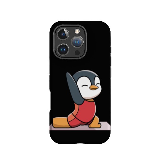 Cute Penguin Yoga Pose for Relaxation Fun IPhone Cases