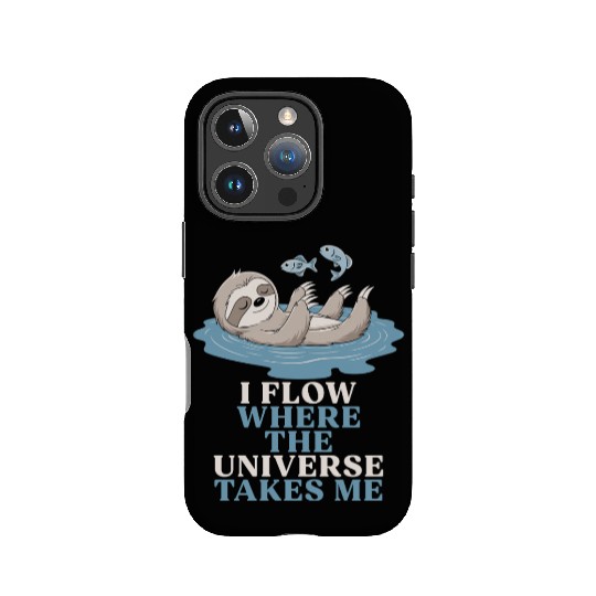 Pisces Zodiac Sloth I Flow Where The Universe IPhone Cases
