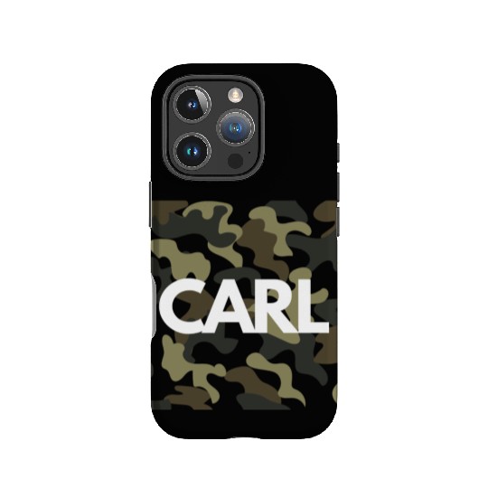 Carl Name IPhone Cases for Men Good Quality Camouflage