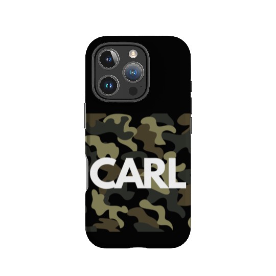 Carl Name IPhone Cases for Men Good Quality Camouflage