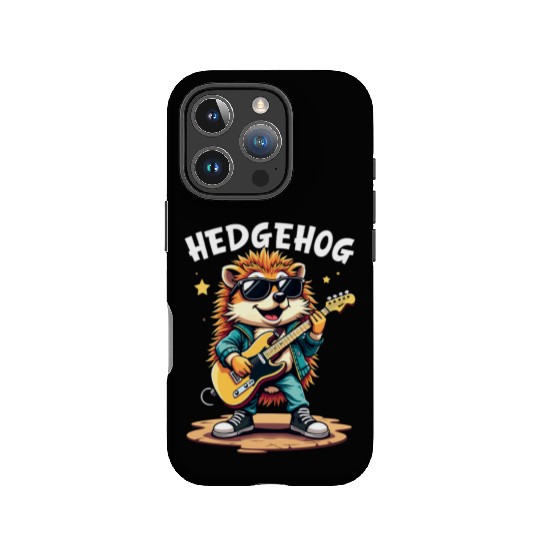 Hedgehog Musician Rock N Roll Guitar Player IPhone Cases