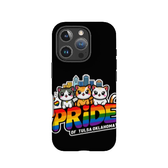Pride of Tulsa City Oklahoma USA Rainbow Flag IPhone Cases