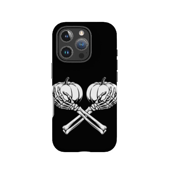 Pumpkin Skeleton Hands Halloween Vibes IPhone Cases