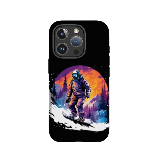 Snowboarding 80s Look IPhone Cases