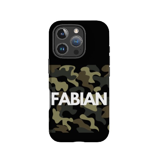 Fabian Name IPhone Cases Men Good Quality Camouflage
