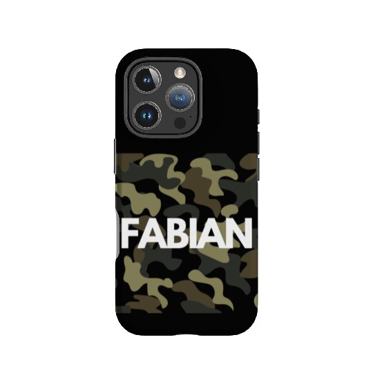 Fabian Name IPhone Cases Men Good Quality Camouflage