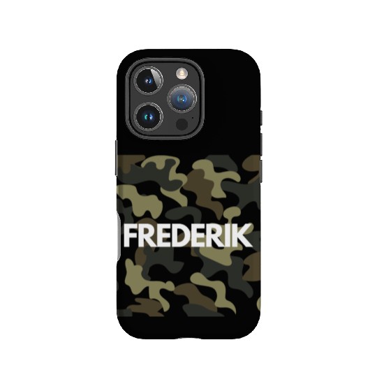 Frederik Name IPhone Cases Men Good Quality Camouflage