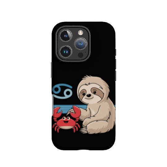 Cancer Zodiac Sloth with Adorable Crab IPhone Cases