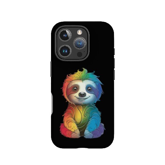 Colorful Rainbow Sloth – Cute & Chill Relaxation IPhone Cases
