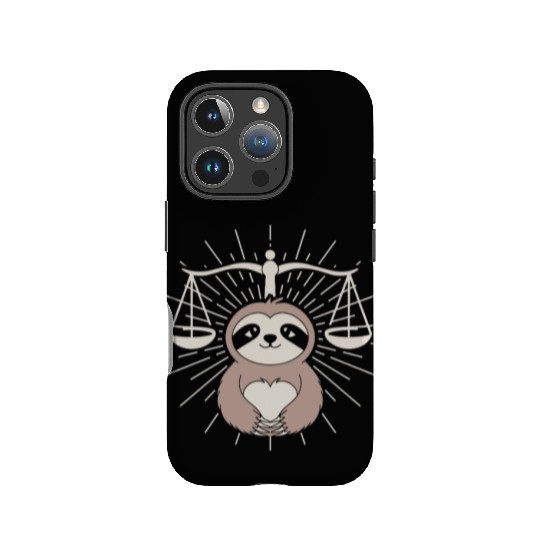 Charming Libra Zodiac Sloth Embrace IPhone Cases