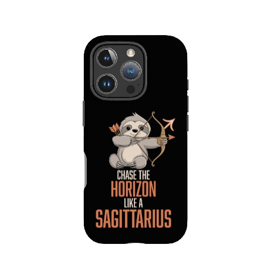 Chase The Horizon Like A Sagittarius Zodiac Sloth IPhone Cases