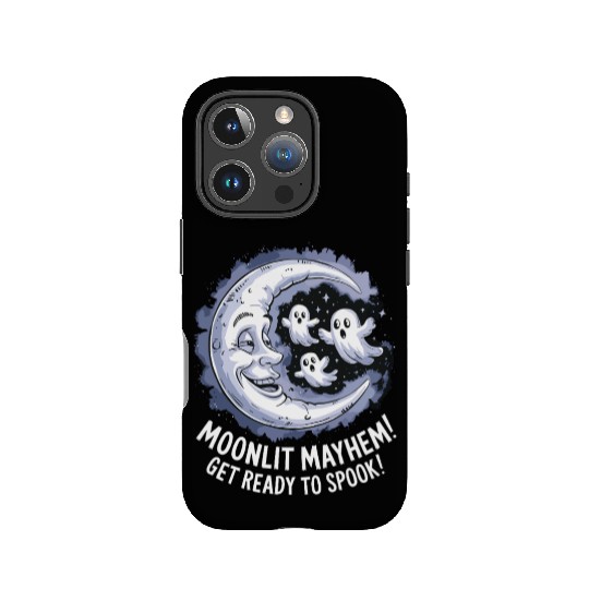 Moonlit Mayhem Ghostly Spook Under the Mondlight IPhone Cases