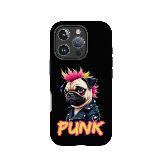 Punk Pug with Mohawk and Jacket - Embrace the IPhone Cases