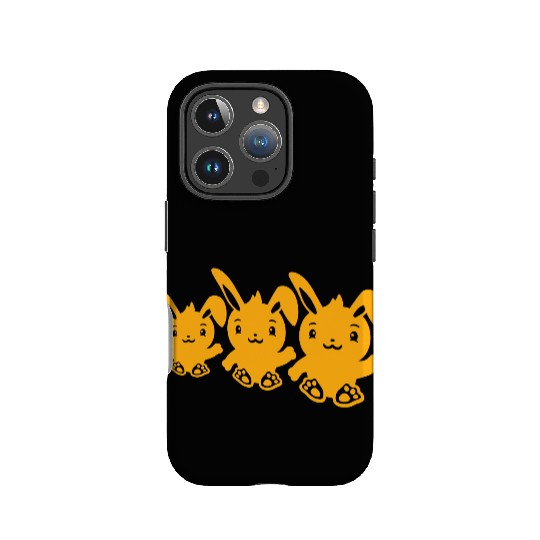 3 Rabbits Three Friends Team Crew Waving Sitting IPhone Cases