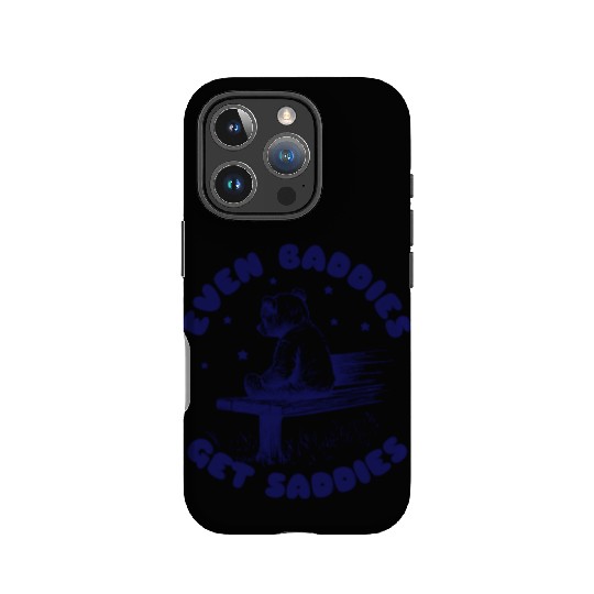 Even Baddies Get Saddies Teddy Bear Cartoon Meme IPhone Cases