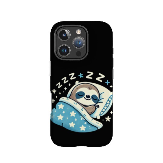 Sloth Sleeping In Bed At Night Time IPhone Cases