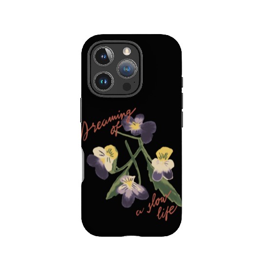 Dreaming of a Slow Life Floral Design IPhone Cases
