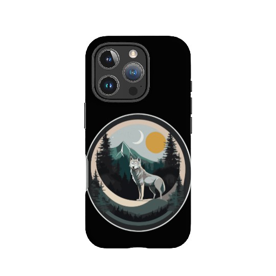 Lone Wolf Under Moonlit Sky IPhone Cases