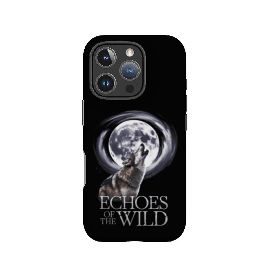 Echoes Of The Wild Howling Wolf Moon Art IPhone Cases