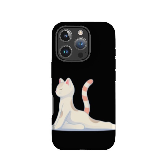 Cat in meditative yoga pose IPhone Cases