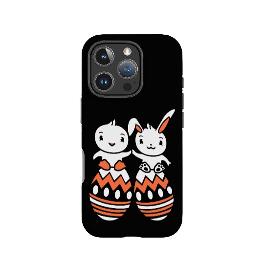Bunny Bird Chick 2 Friends Big Easter Eggs Huge IPhone Cases
