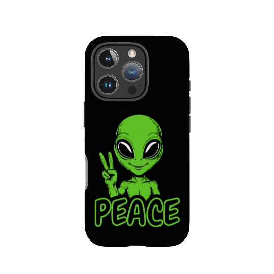 Grey Alien Peace IPhone Cases