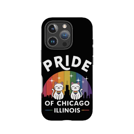 Pride of Chicago City Illinois USA Rainbow Flag IPhone Cases