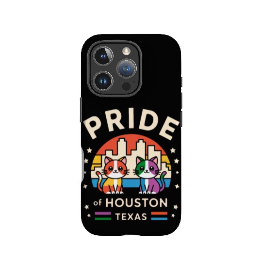 Pride of Houston City Texas USA Rainbow Flag IPhone Cases